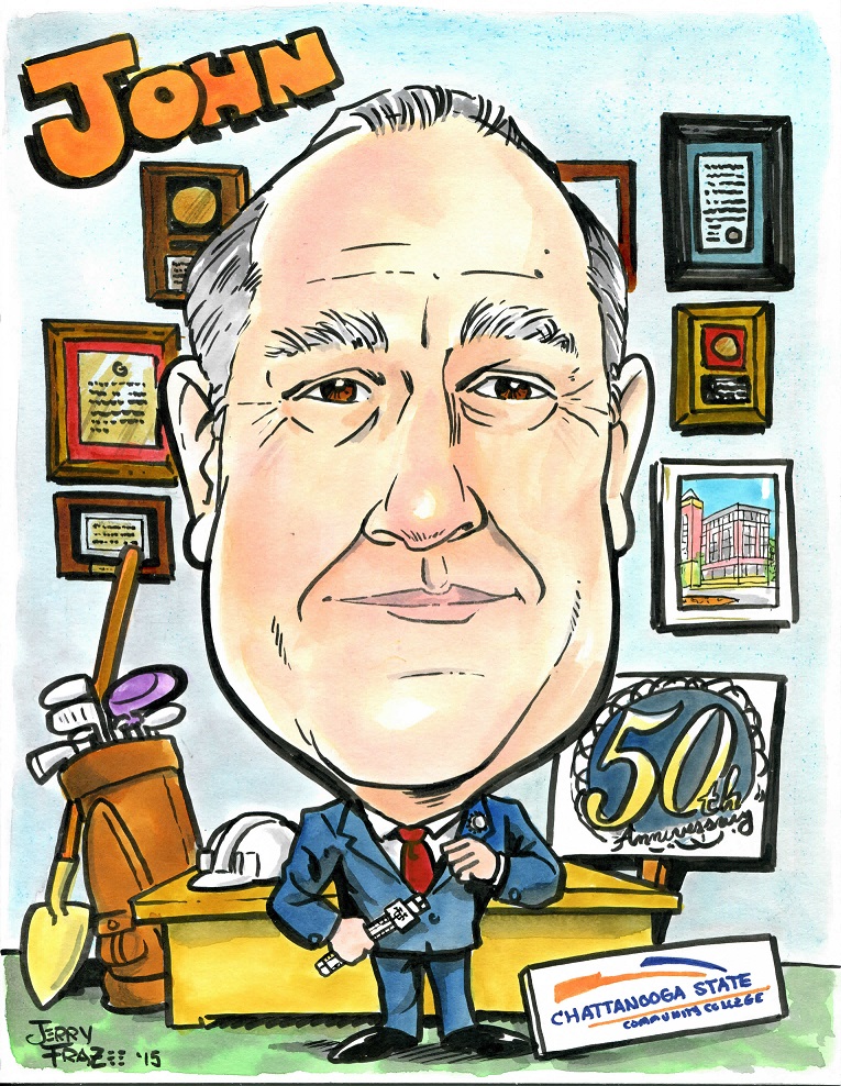 Dinner of Firsts 2015 honoree John Germ caricature portrait