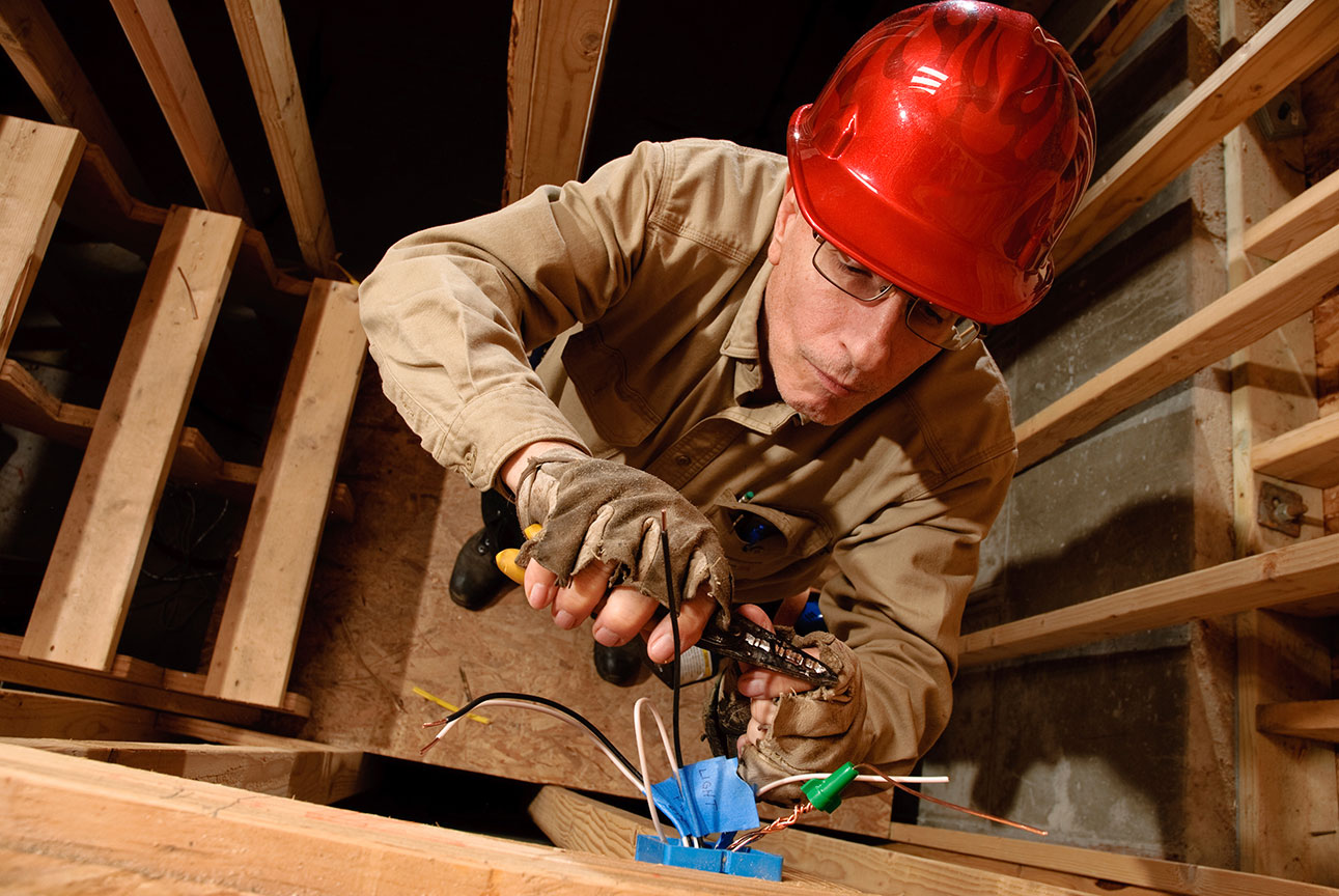 Photo of an electrician.