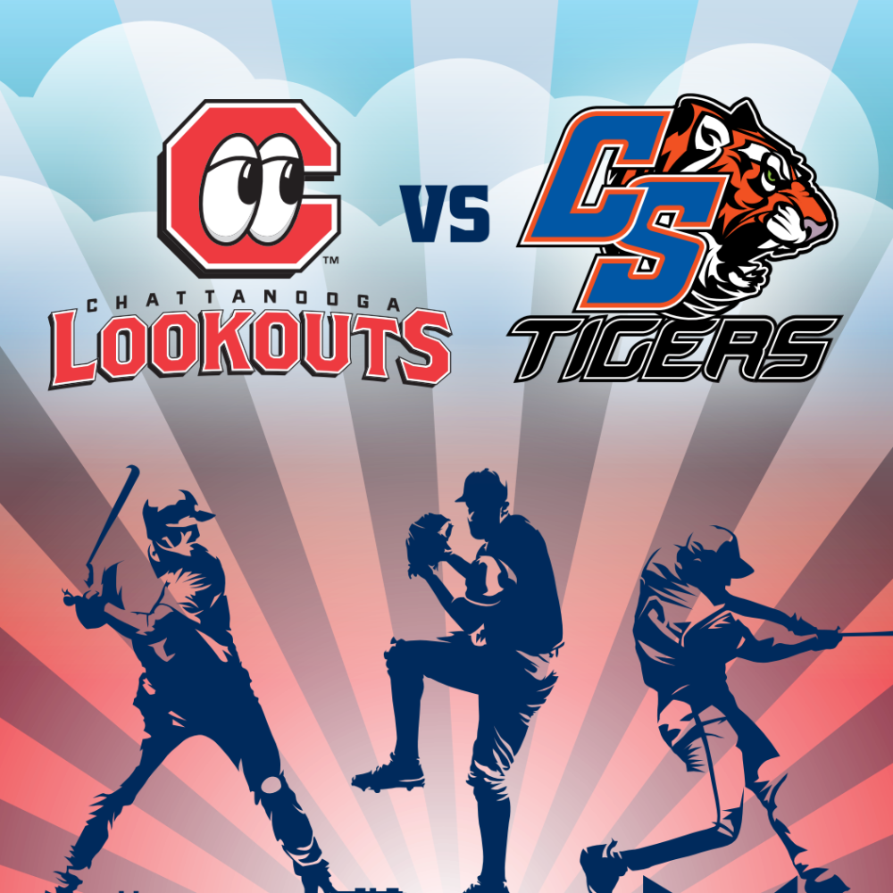 Lookouts vs Tigers baseball game advertisement
