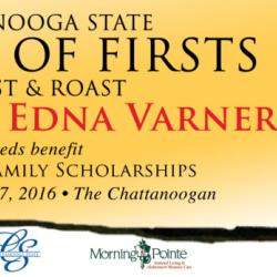 Image of Dinner of First Billboard with caricature of Edna Varner, honoree, Proceeds benefit First in Family schoalrhsip, event Thursday, Nov. 17, 2016 , visit chattanoogastate.edu/dof