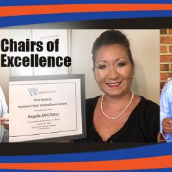 ashley thiers, angela mcclister & brittany williams were named 2020-21 faculty chairs of excellence