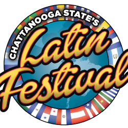 ChattState's Latin Fest Chattanooga State's Latin Festival Logo. Text in a circle made up of flags from Latin Countries