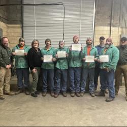 Pictured: Bobby Day (Examiner),  Chief Deputy John Argo, Kyle Bailey, Mona Masters (Re-Entry Program Director), Chris Oldham, Cameron Colvin, Harley Sullivan, Travis Dotson, Talion Johnson (Instructor) David Brummitt, and Detective Stephen Huskey.