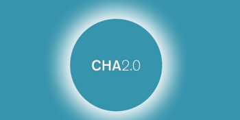 Cha 2.0 logo in deep turquoise color