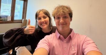 Aiden Scoggins A selfie of a young man and women