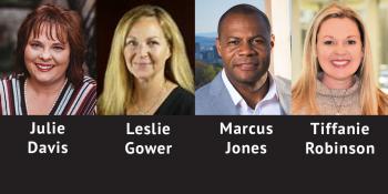 headshots of 3 women and 1 man