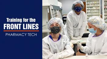 3 pharmacy tech students practice their injection skills